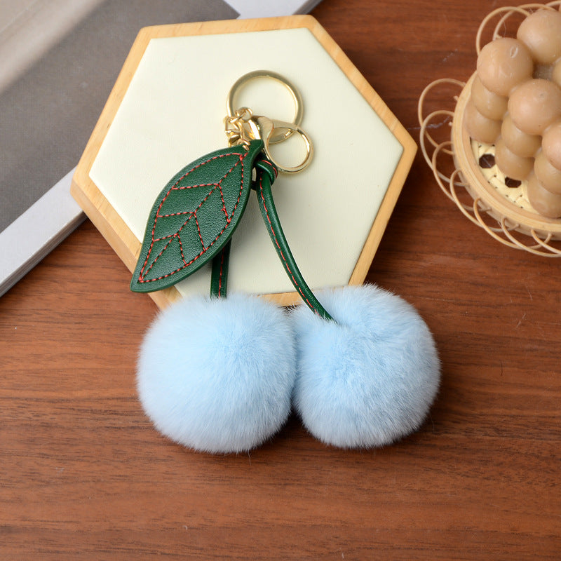 Wholesale Small Cherry Plush Keychain